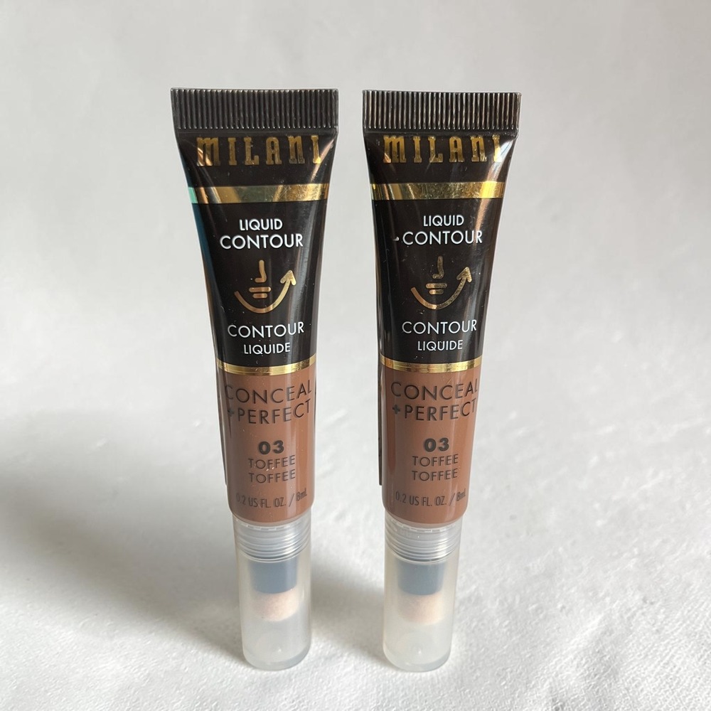 Milani Conceal + Perfect Liquid Contour 0.2oz 03 Toffee Blendable Cream 2 Pack